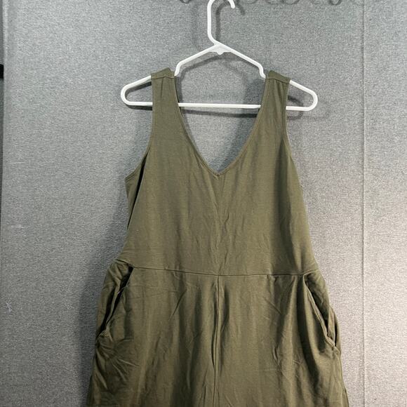 Encore by Idina Menzel Regular V-Neck Romper Size M Green Khaki - Picture 6 of 16